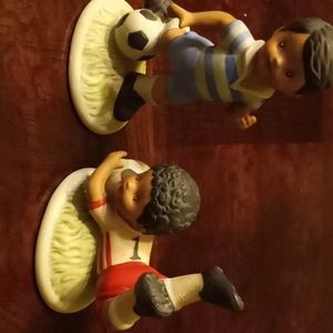 Vintage Ceramic Scoccer Players
